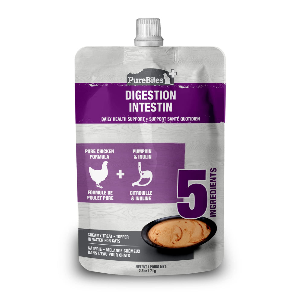 PureBites Plus Squeezables emballage 71 g, pratique pour doser le topper.