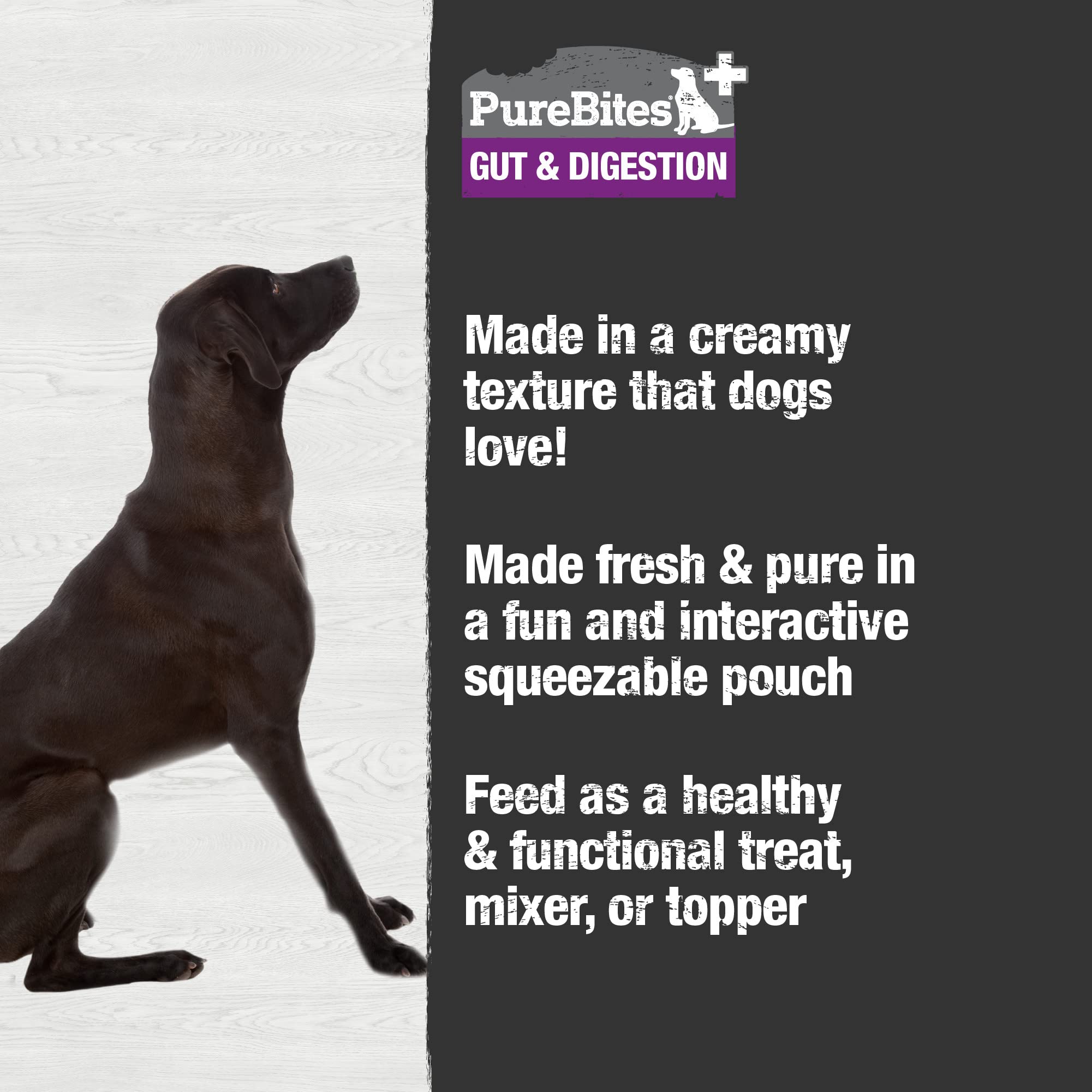 PureBites Plus Squeezables, texture-cremeuse : facile à presser lors des récompenses.
