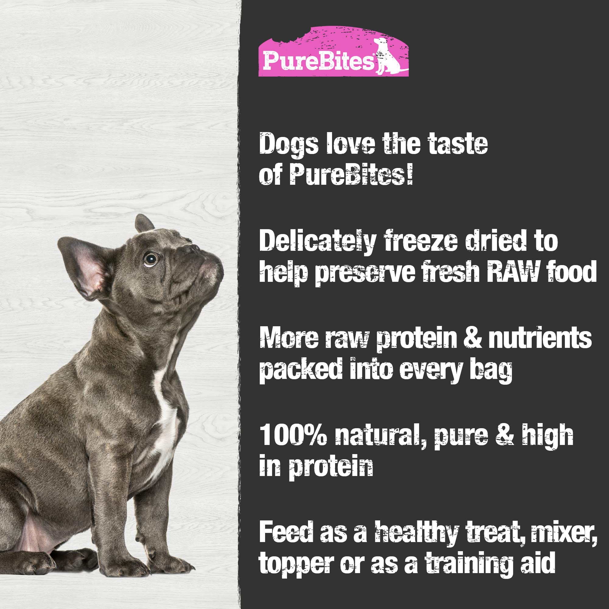 Riche en protéines et faible en calories pour votre chien.