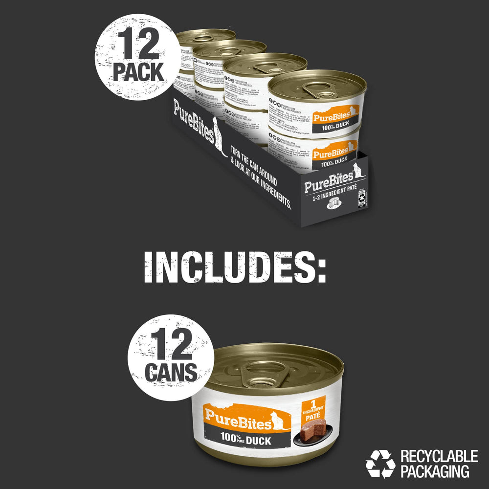 Snack doux PureBites Pâté de Canard pour chat.