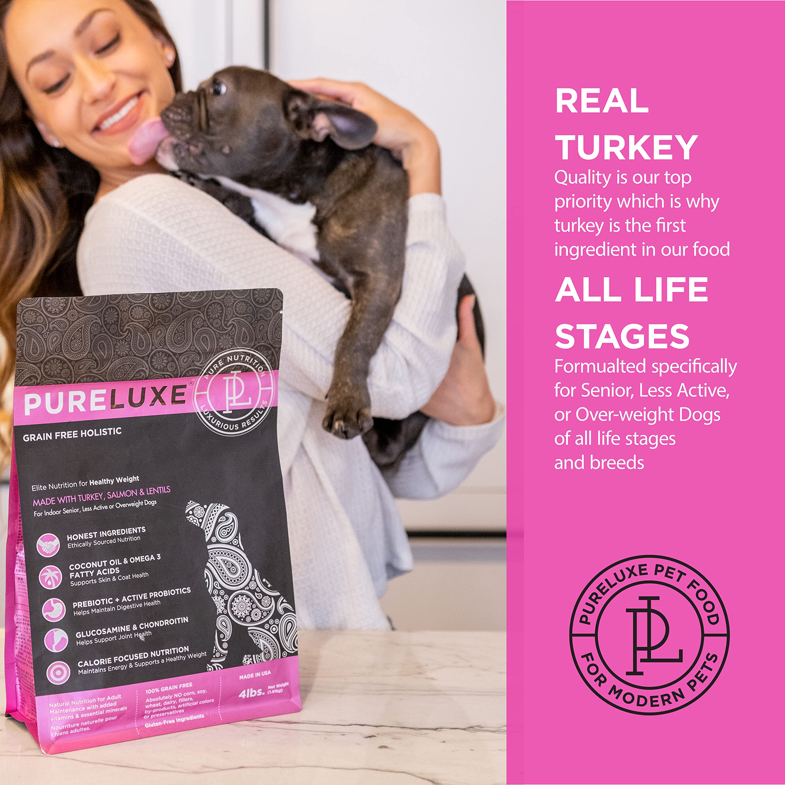 PURELUXE ingrédients protéinés, dinde et saumon