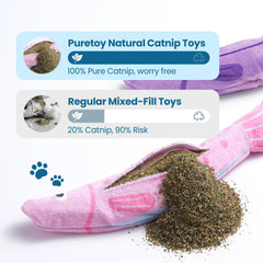 PURETOY Poisson cataire, bruit crissant pour l'instinct de chasse du chat.