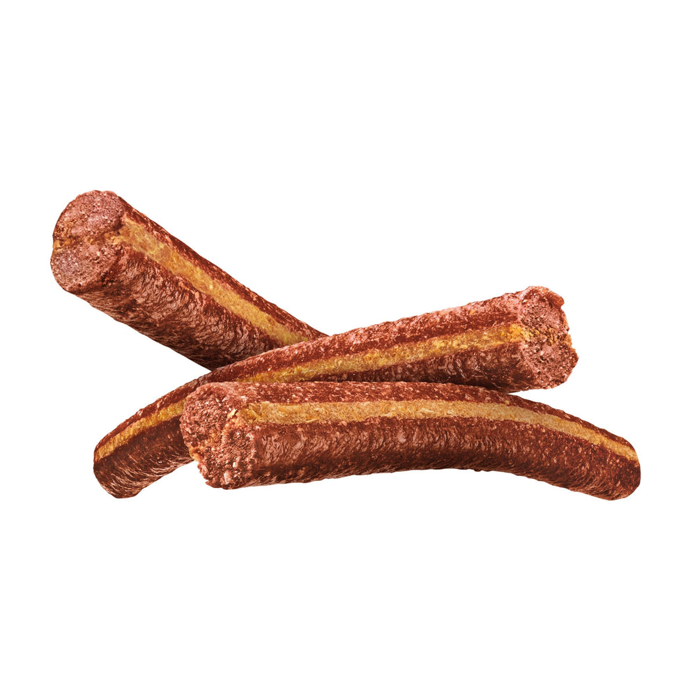 Purina Beggin’ Flavor Stix bacon et beurre d’arachide bouchées, portions mini faciles à donner.