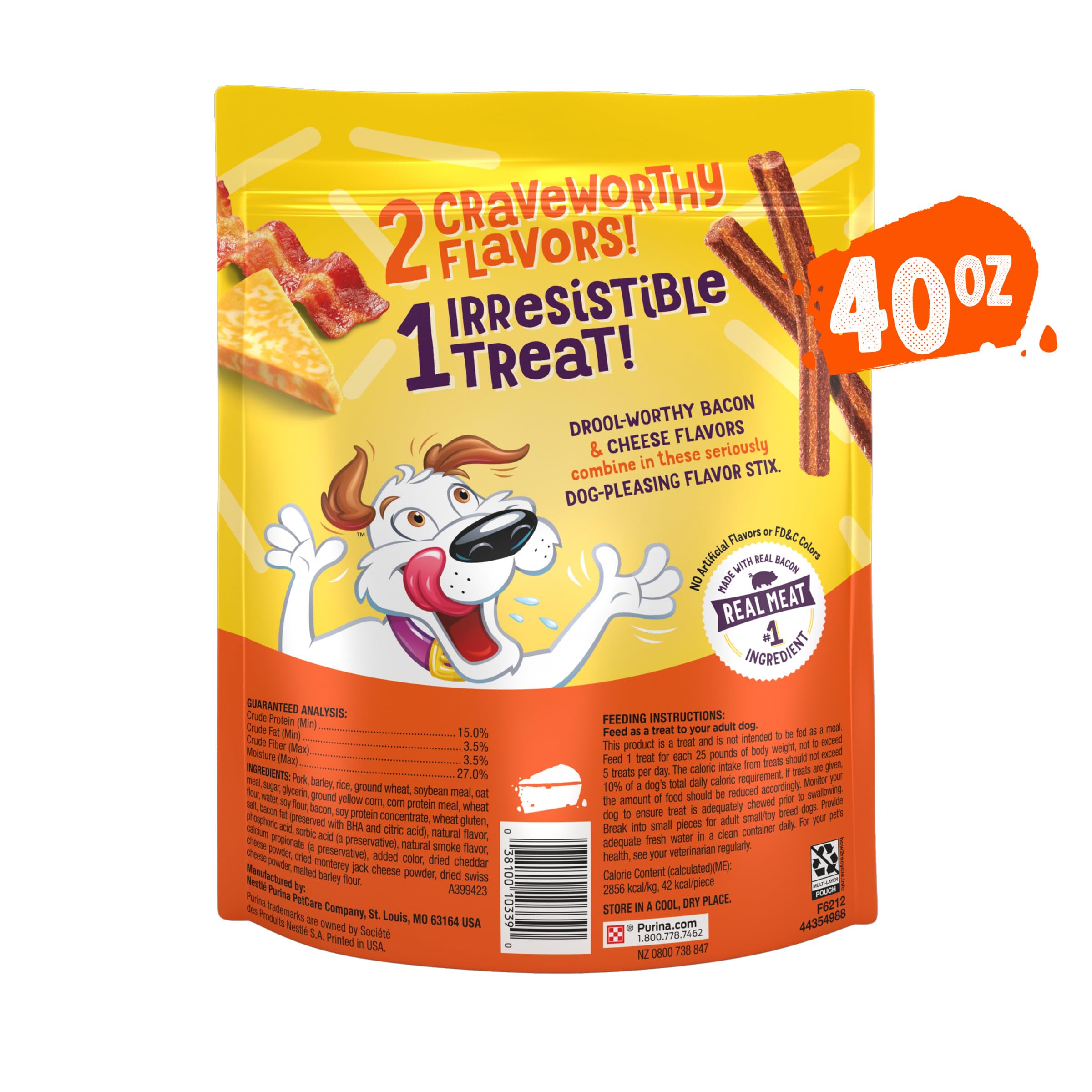 Purina Beggin’ Flavor Stix sans colorants FD&C, snack sûr