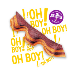 Purina Beggin' Strips; close-up des ingrédients bacon, pour une récompense goûteuse et naturelle.