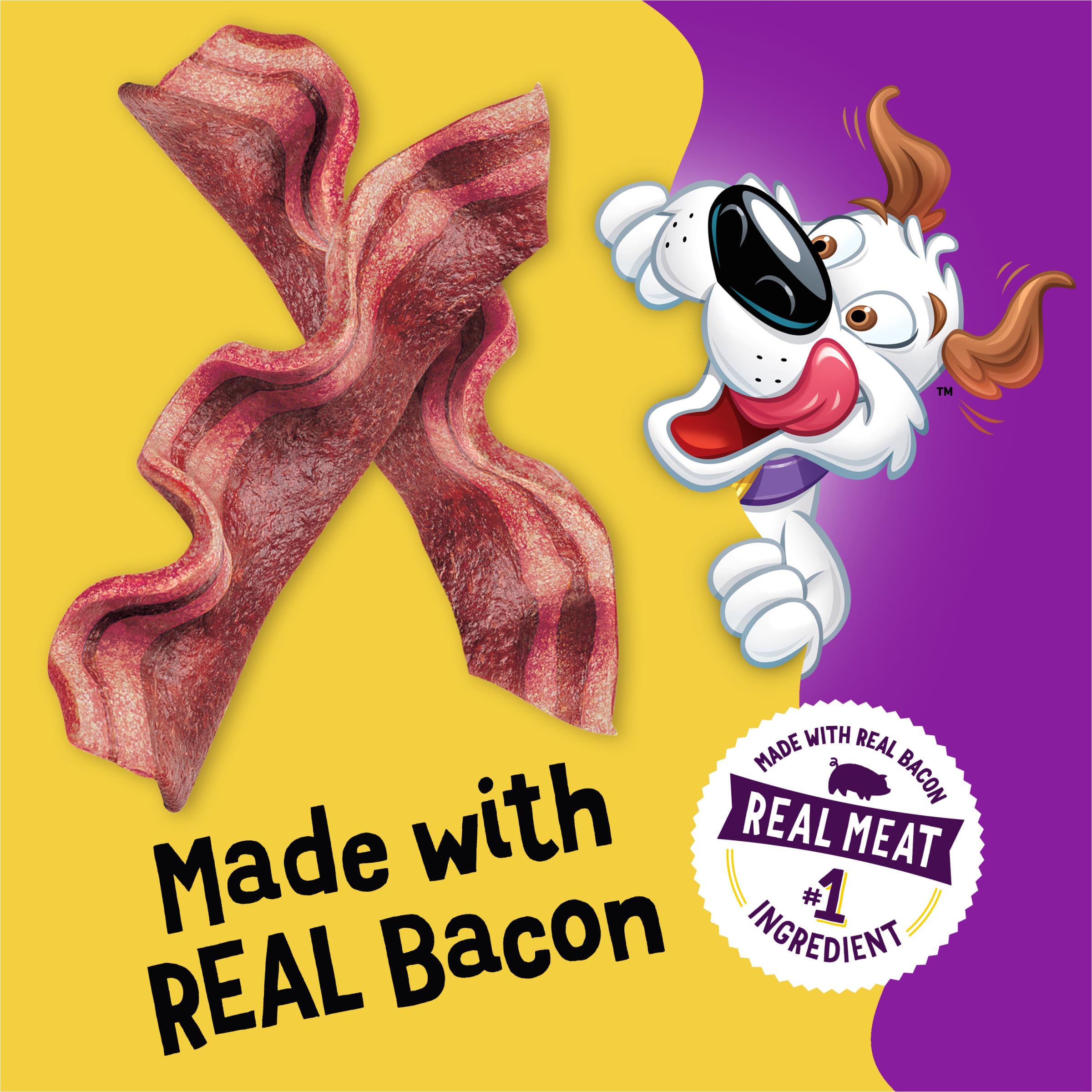 Purina Beggin' Strips morceaux faciles à déchirer, parfaits pour des portions adaptées.