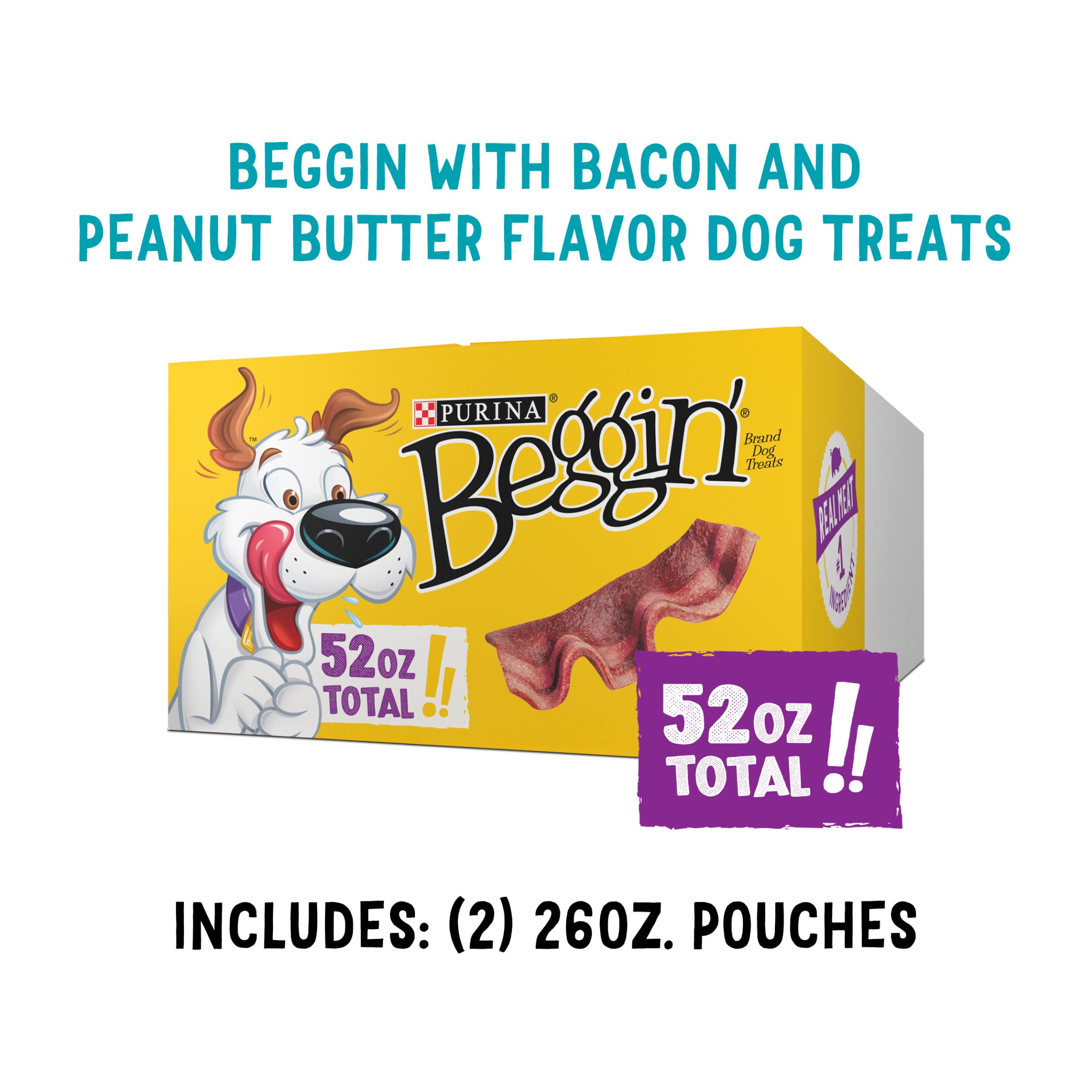 Purina Beggin' Strips sans colorants artificiels, friandise naturelle pour chien