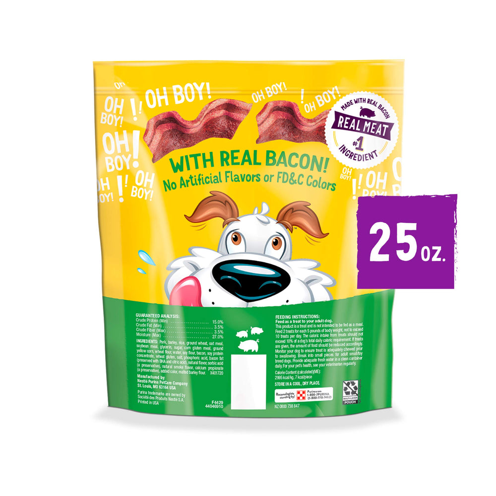 Purina Beggin' tranches bacon forme réelle : visuel réaliste pour attirer le chien.