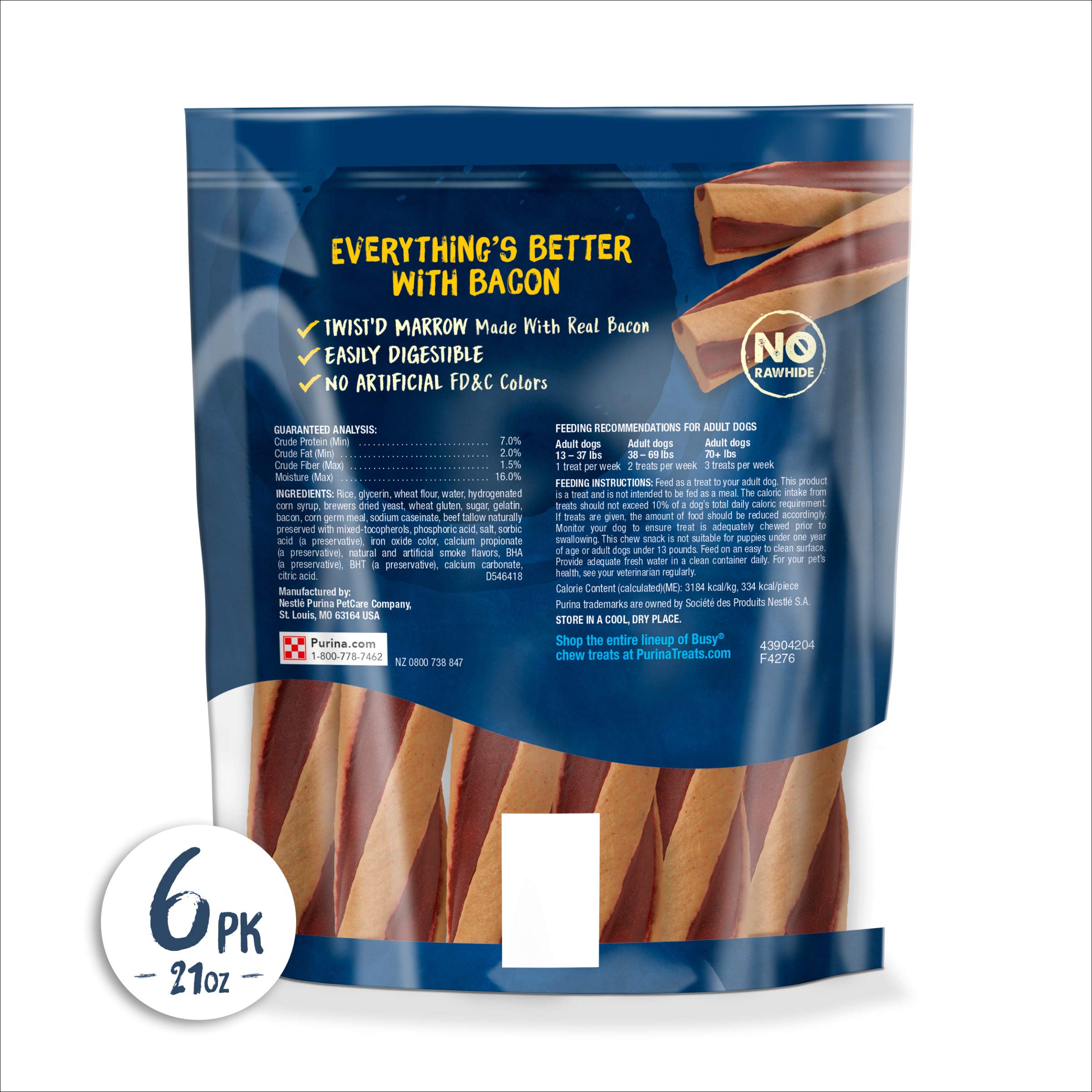 Purina Busy Beggin' Twist'd : adapté pour chiens adultes pesant 25 lb et plus.