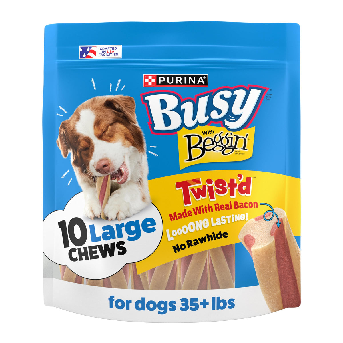 Purina Busy Beggin' Twist'd spirale bacon : stimulation de la mastication