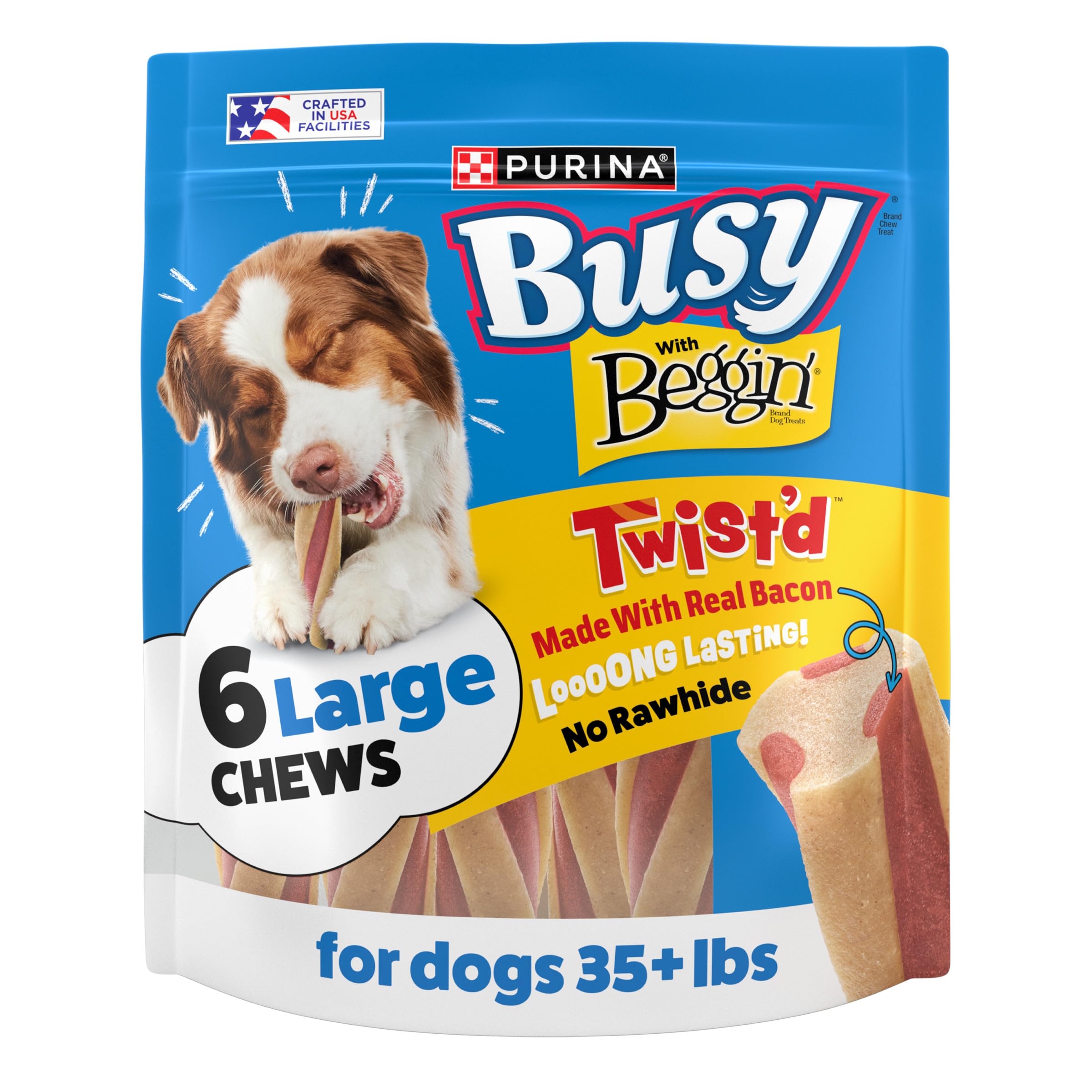 Purina Busy Beggin’ Twist’d os masticatif – plaisir durable pour chien lors de la mastication