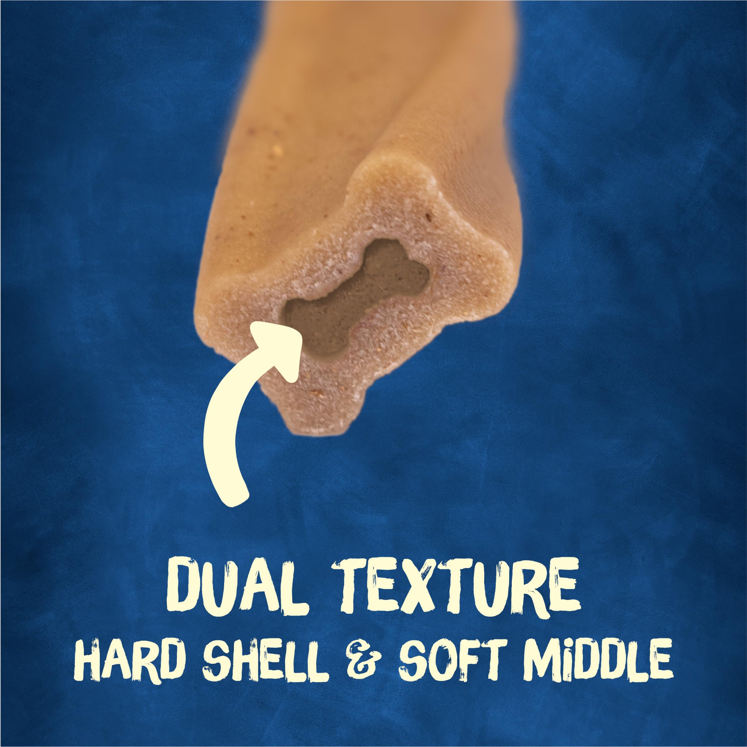 Texture double montrant le cœur tendre sous la coque