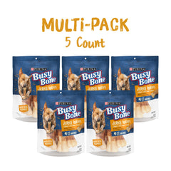 Purina Busy Bone Wraps vue arrière du paquet avec informations sans céréales.