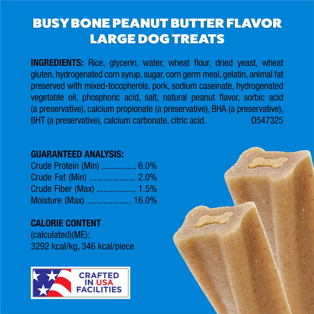 Purina Busy Bone peut contribuer à l’entretien des dents pendant le mastiquage.