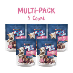 Purina Busy Jerky Twists boeuf, texture dense pour mastiquer plus longtemps.