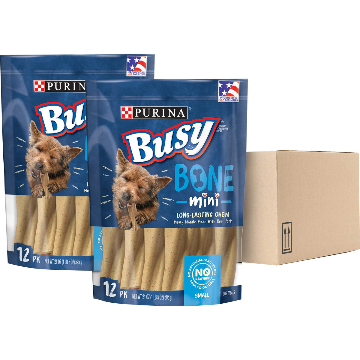Purina Busy Os Mini – centre viande réelle, goût savoureux pour chien miniature