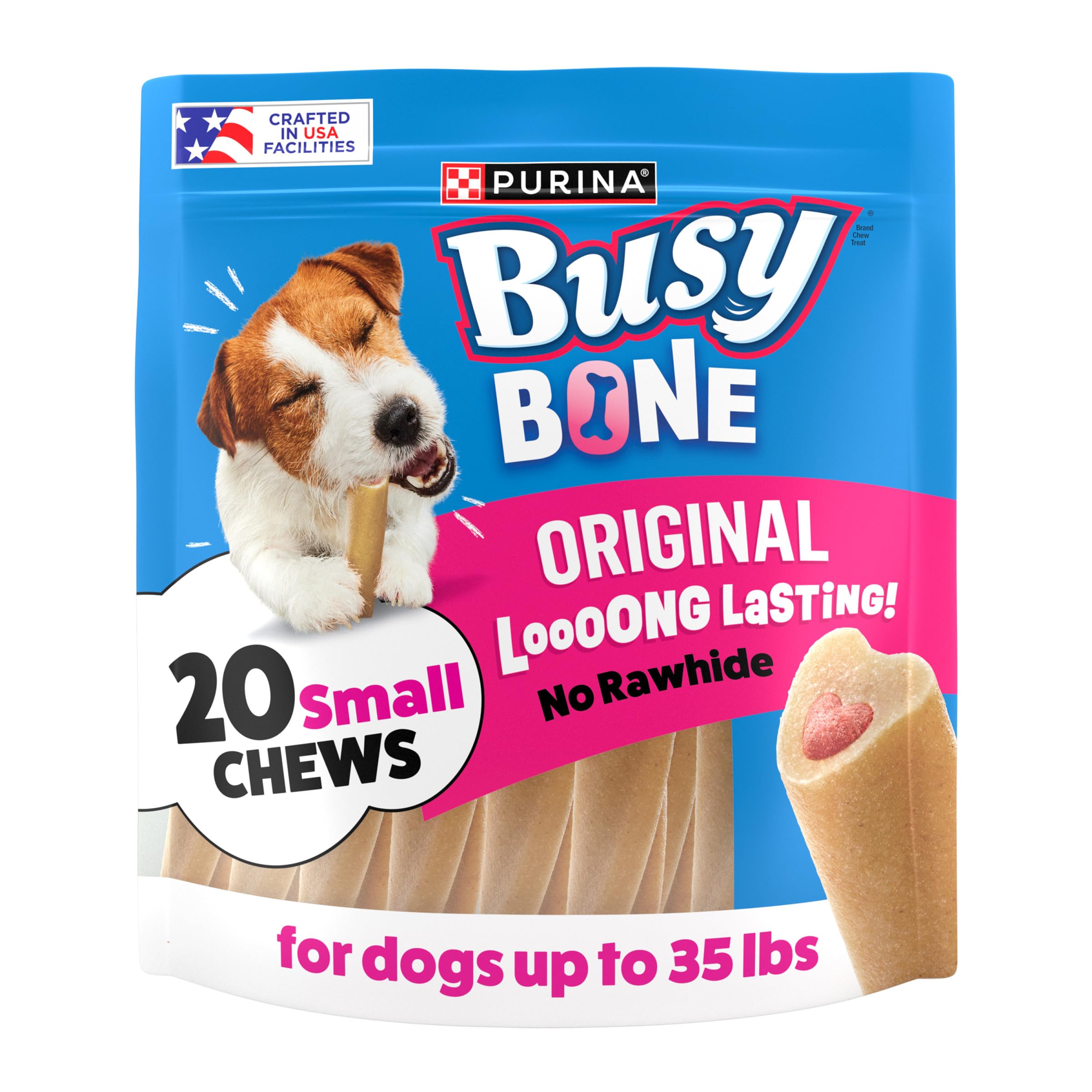 Purina Busy os mini centre-viande: récompense savoureuse au centre.