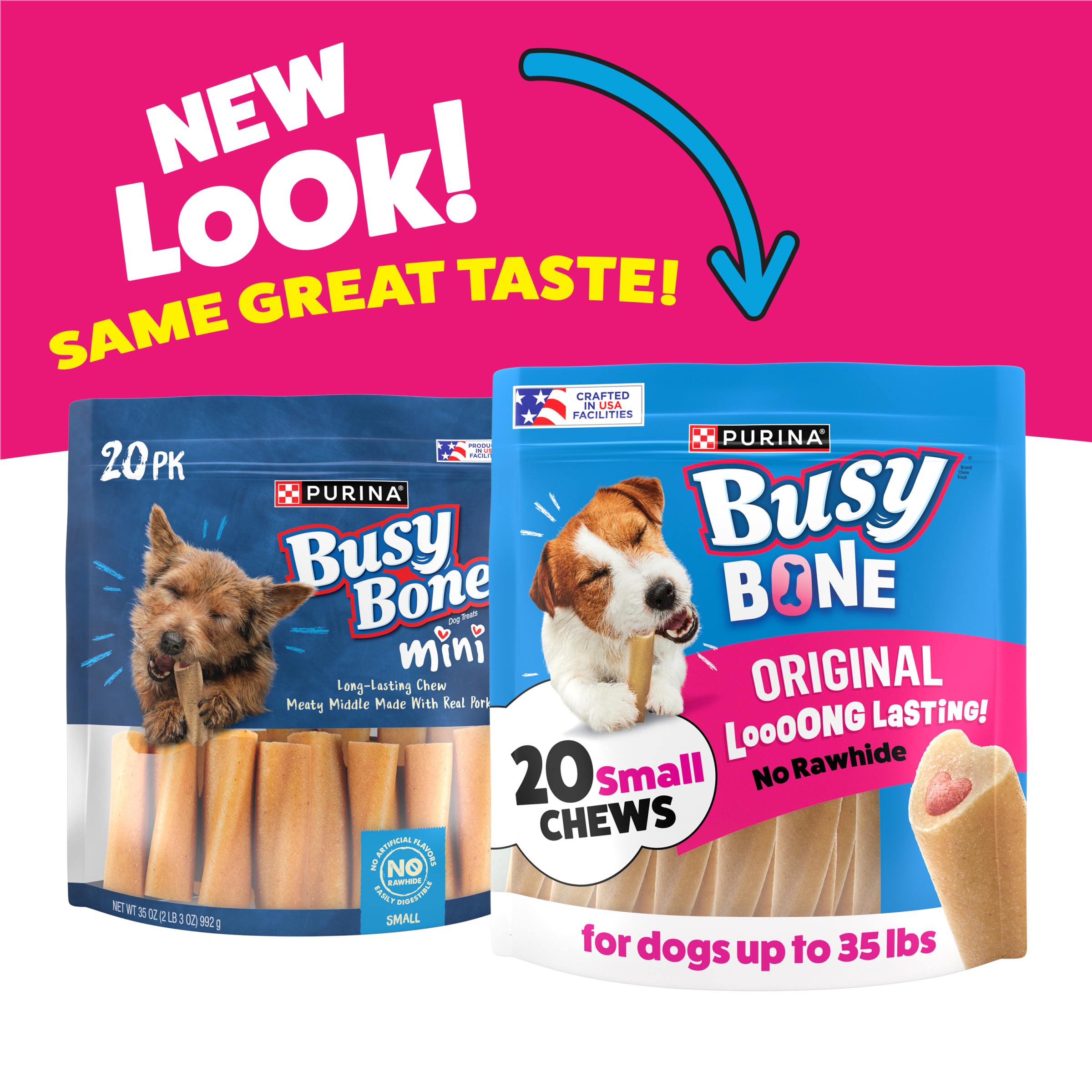 Purina Busy os mini sans-colorants: option sûre sans colorants artificiels.