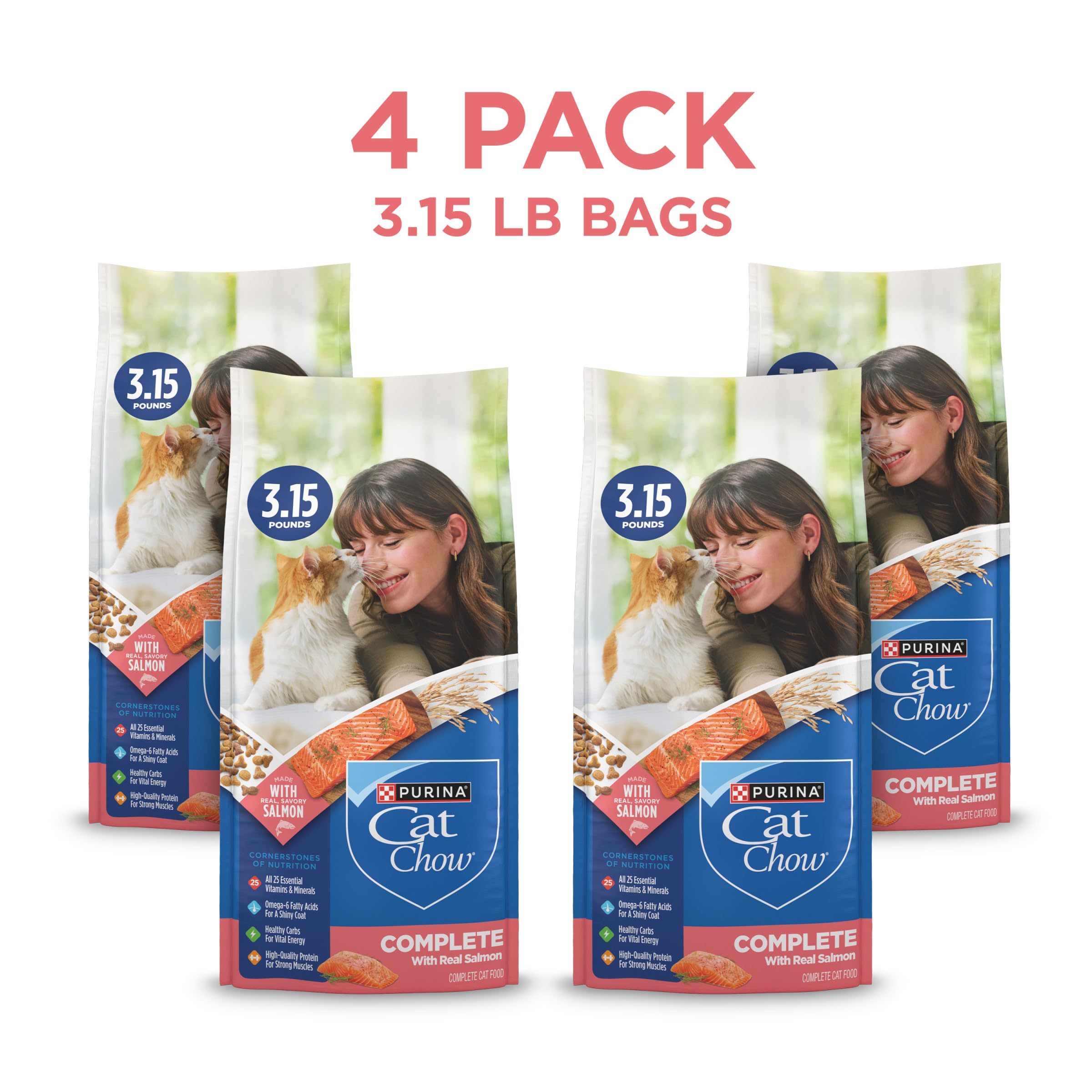 Purina Cat Chow Complete proteine saumon: soutient les muscles et l'énergie quotidienne
