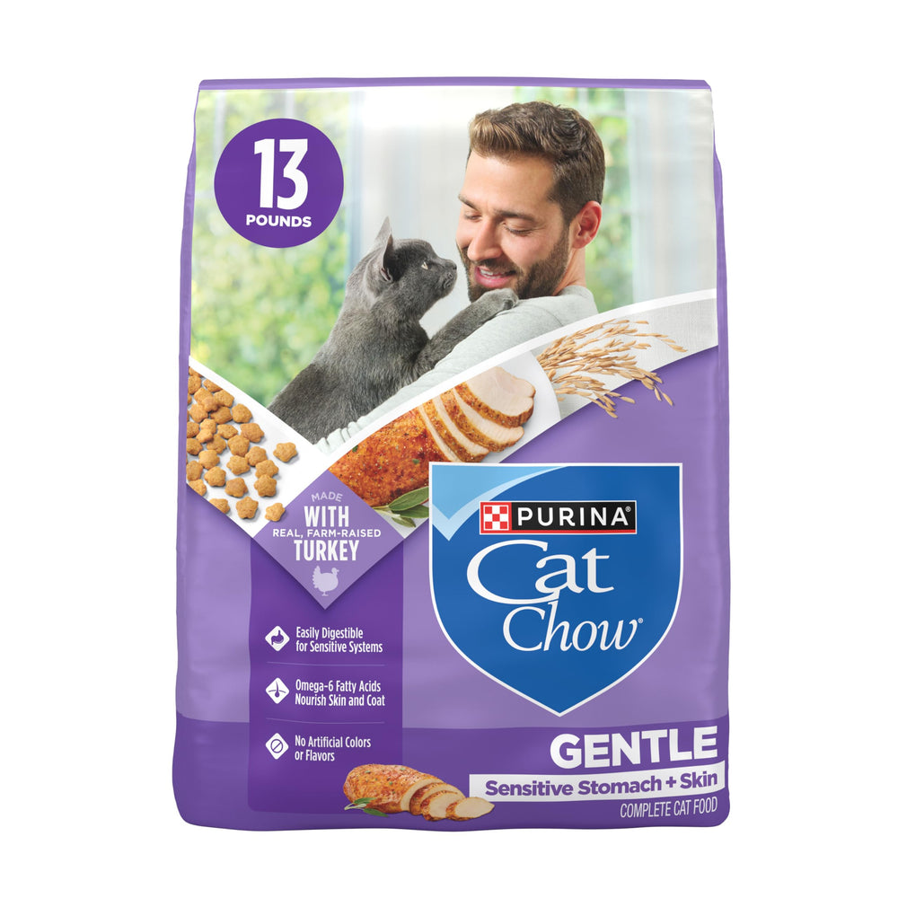 Purina Cat Chow Gentle - sac dinde visible, sensiblement facile à digérer.