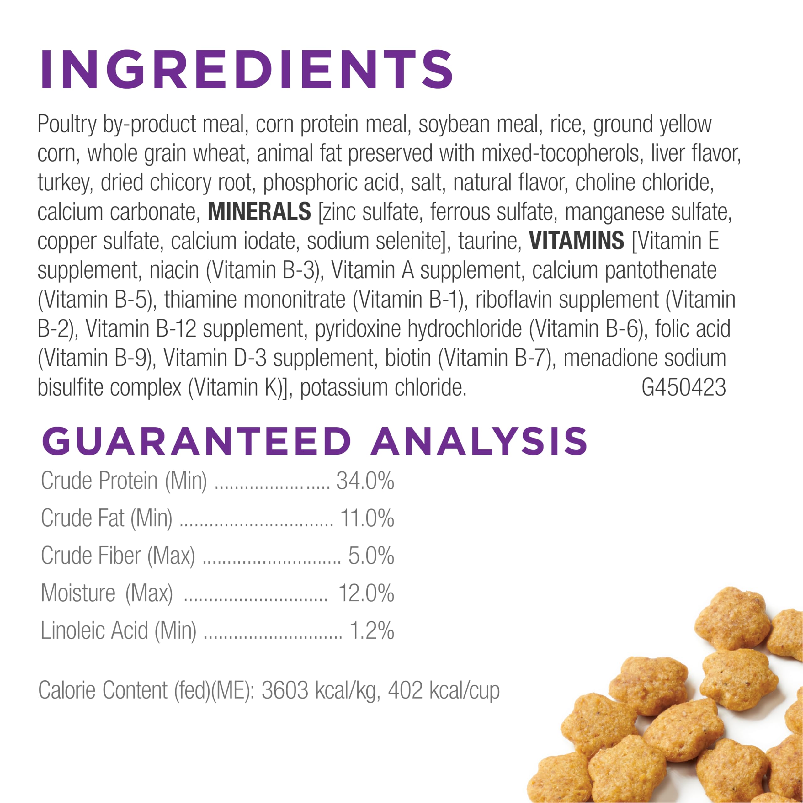 Purina Cat Chow Gentle - sans colorants artificiels pour une alimentation naturelle.