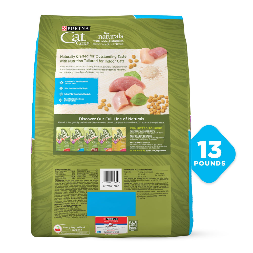 Purina Cat Chow Naturals Indoor - récompense aromatique: incite les repas sans forcer.