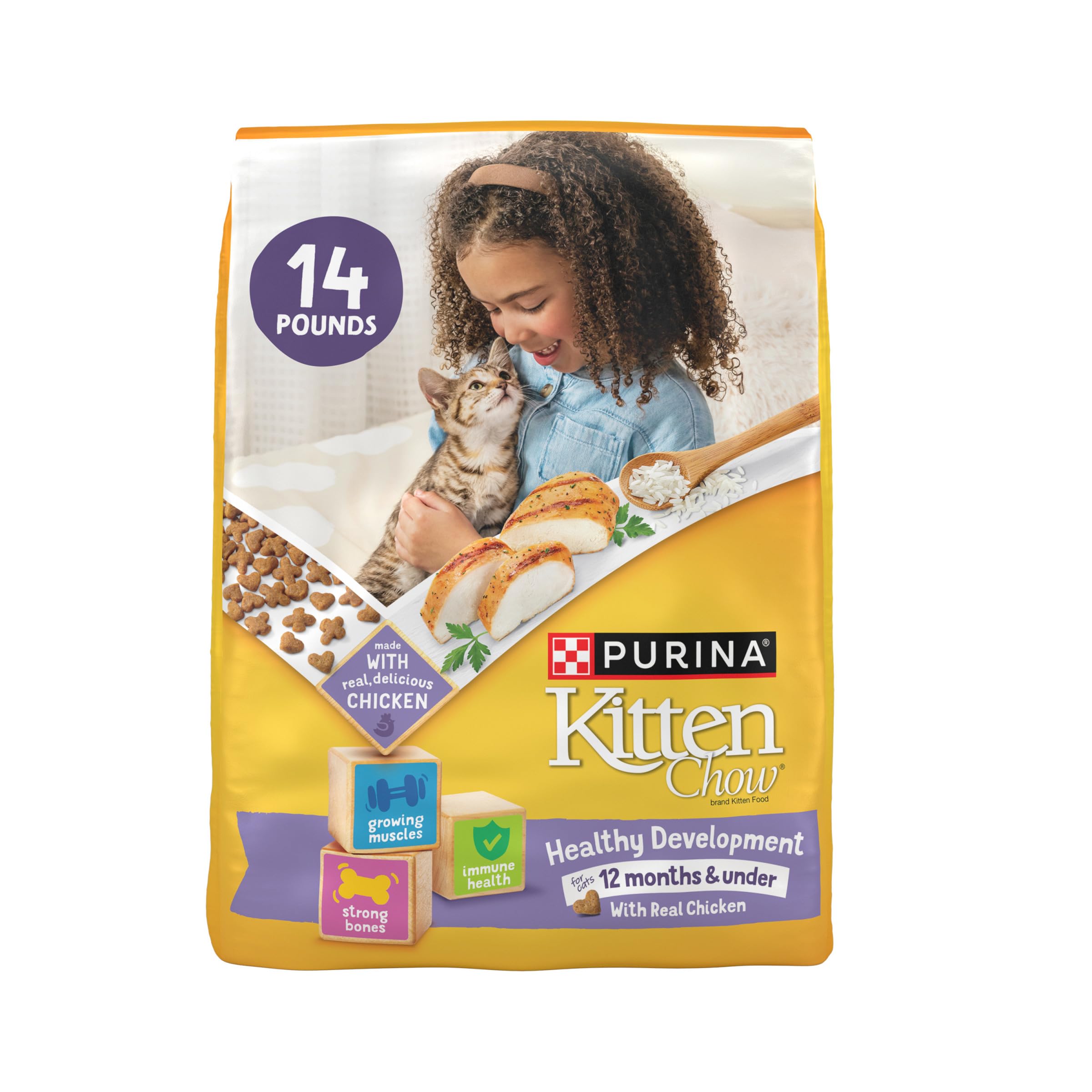 Purina Kitten Chow croquettes chaton nutrition soutenant la croissance