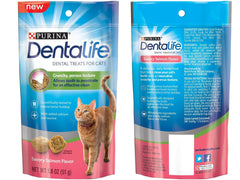 Coffret duo Purina Dentalife saumon et poulet, idéal pour récompenser.