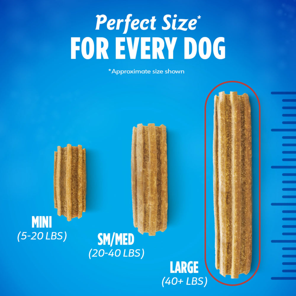 Purina DentaLife conçu pour grands chiens adultes.