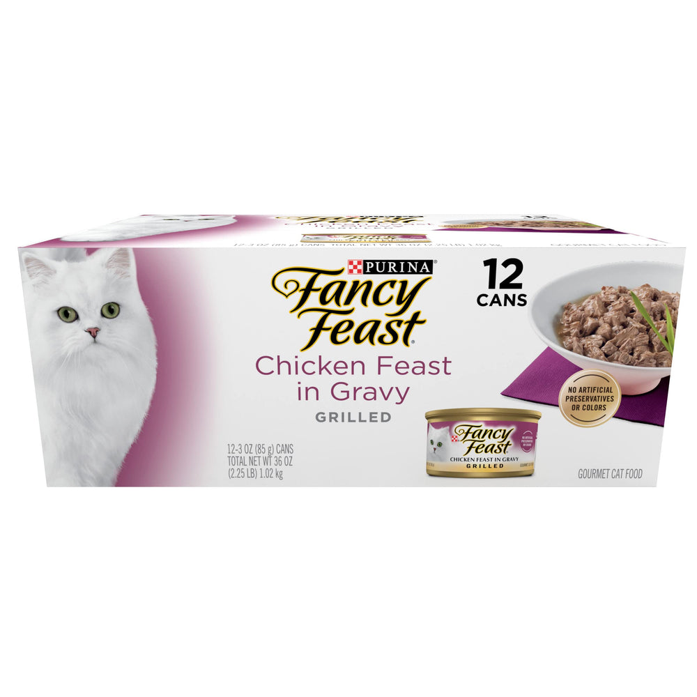 Purina Fancy Feast poulet grillé sauce, repas pratique prêt à servir