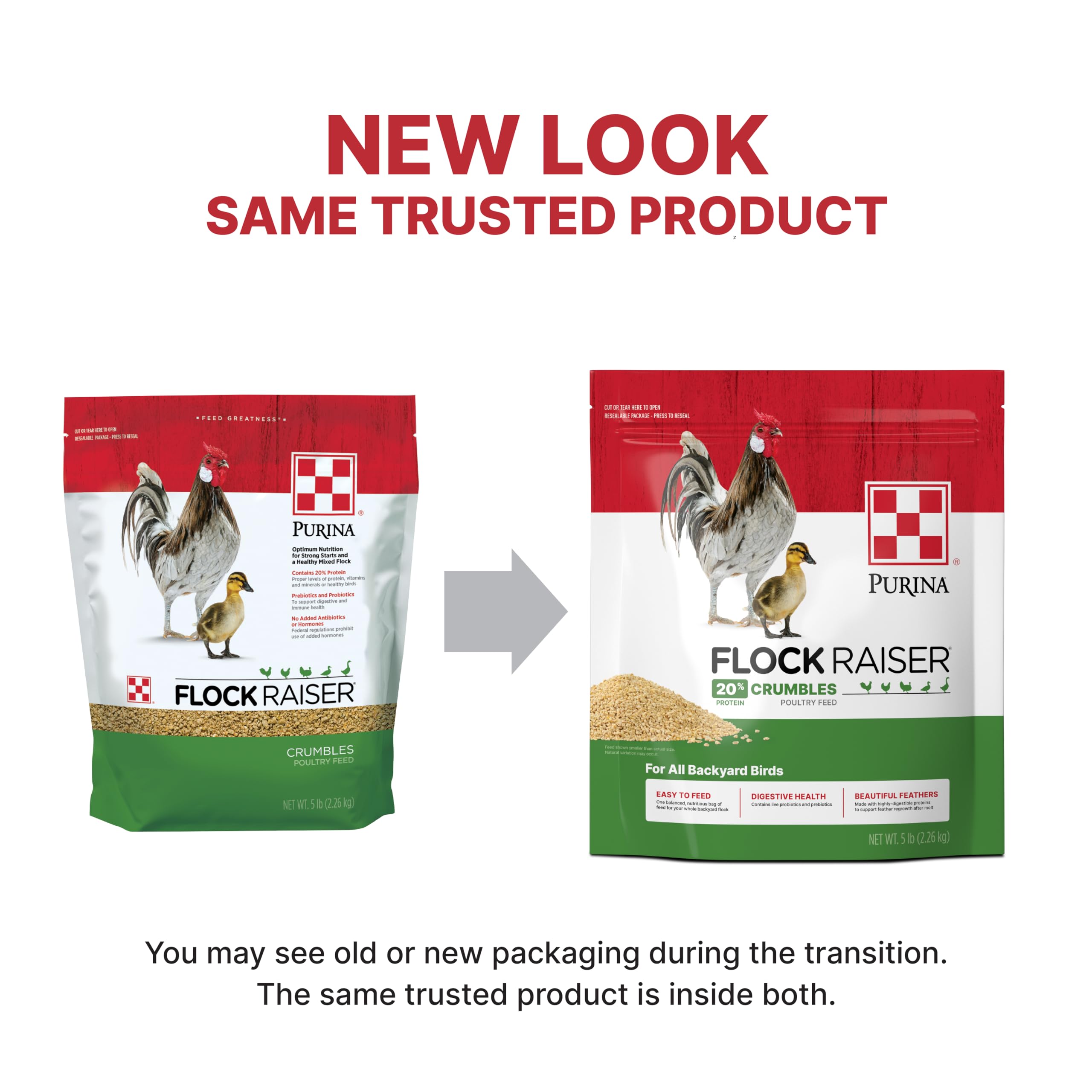 Sachet Purina Flock Raiser de 5 lb, solution pratique pour l’élevage domestique