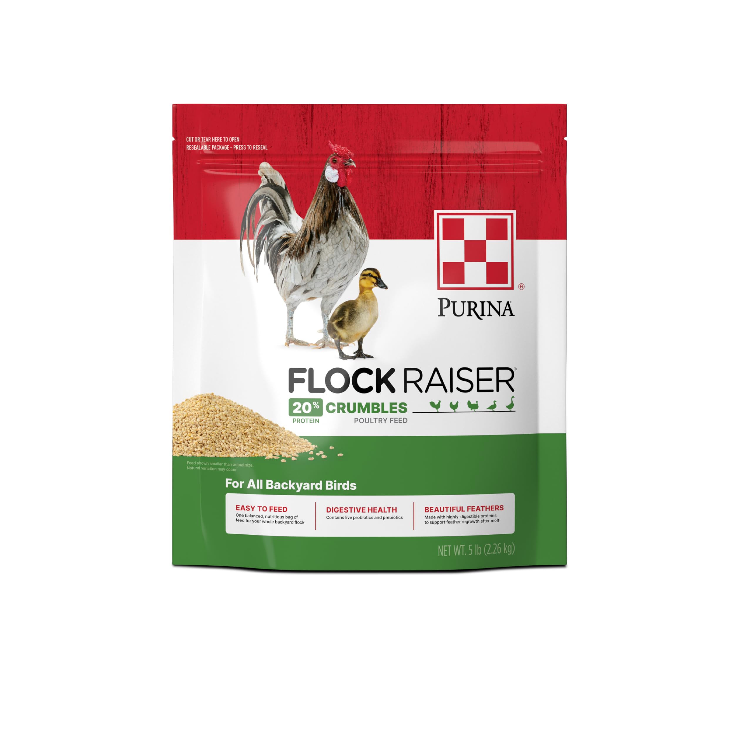 Purina Flock Raiser granulés pour poules, soutien à la croissance et à la digestion
