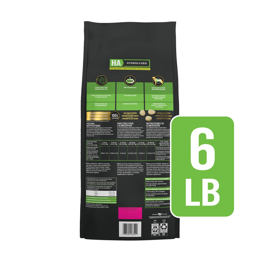 Bol et croquettes Purina HA presentent une alimentation quotidienne rassurante.