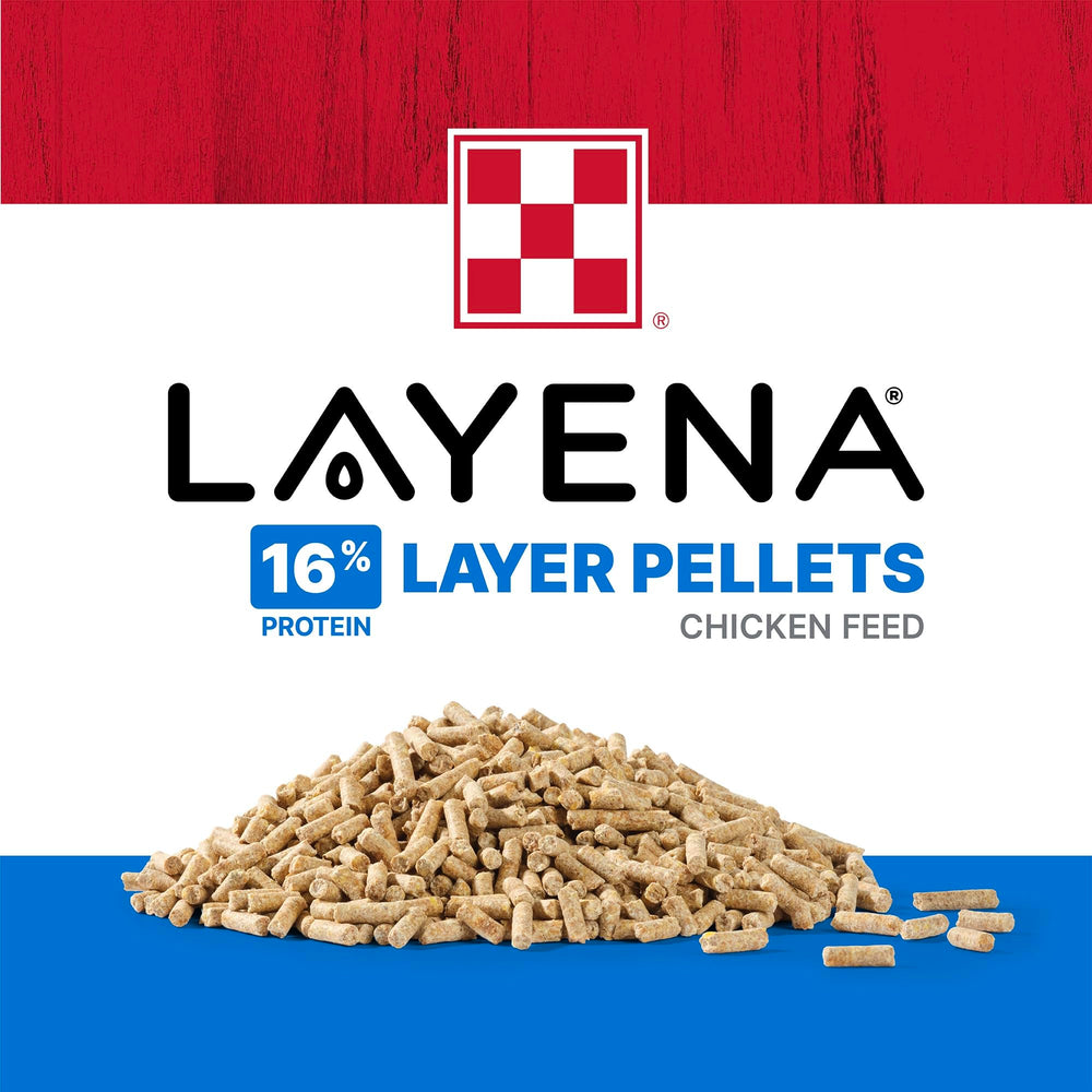 Purina Layena Pellets seau d'alimentation pratique pour le poulailler.