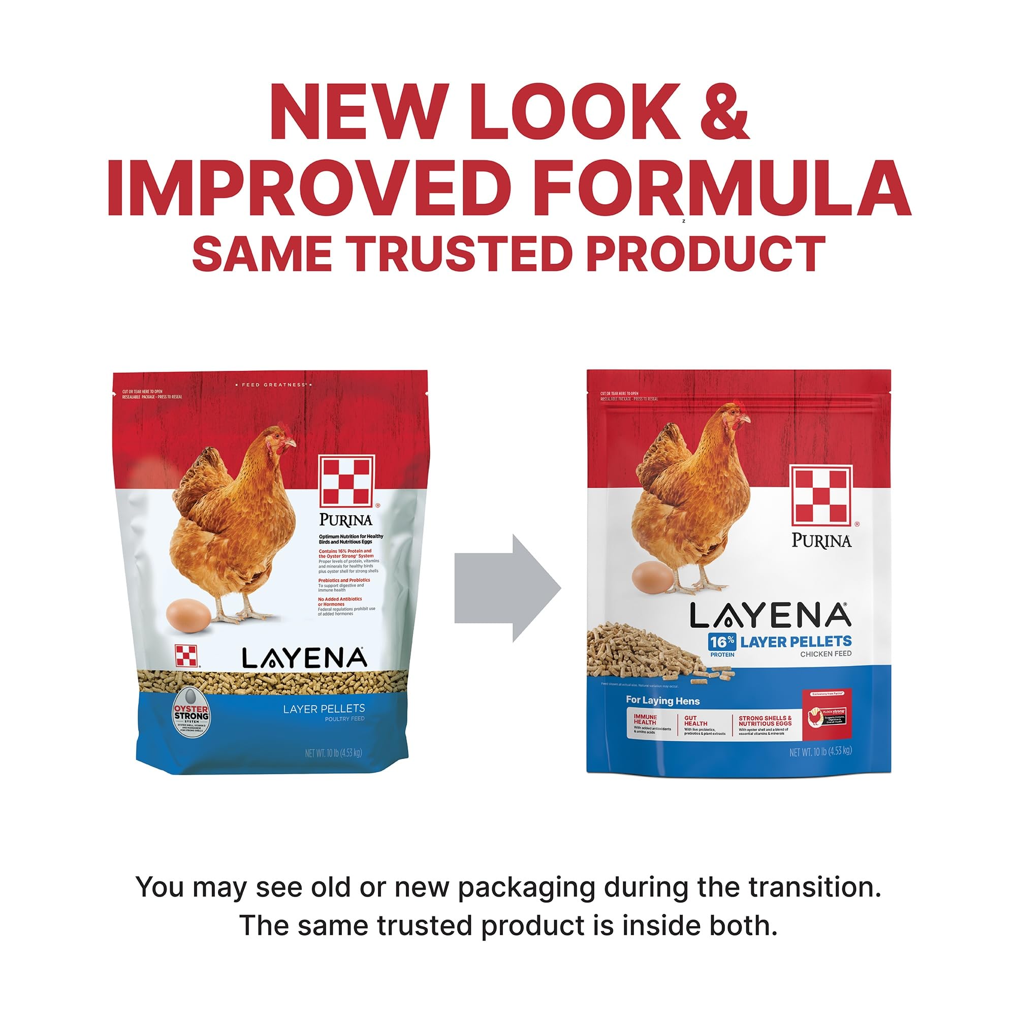 Purina Layena Pellets texture croquante appréciée par les poules.