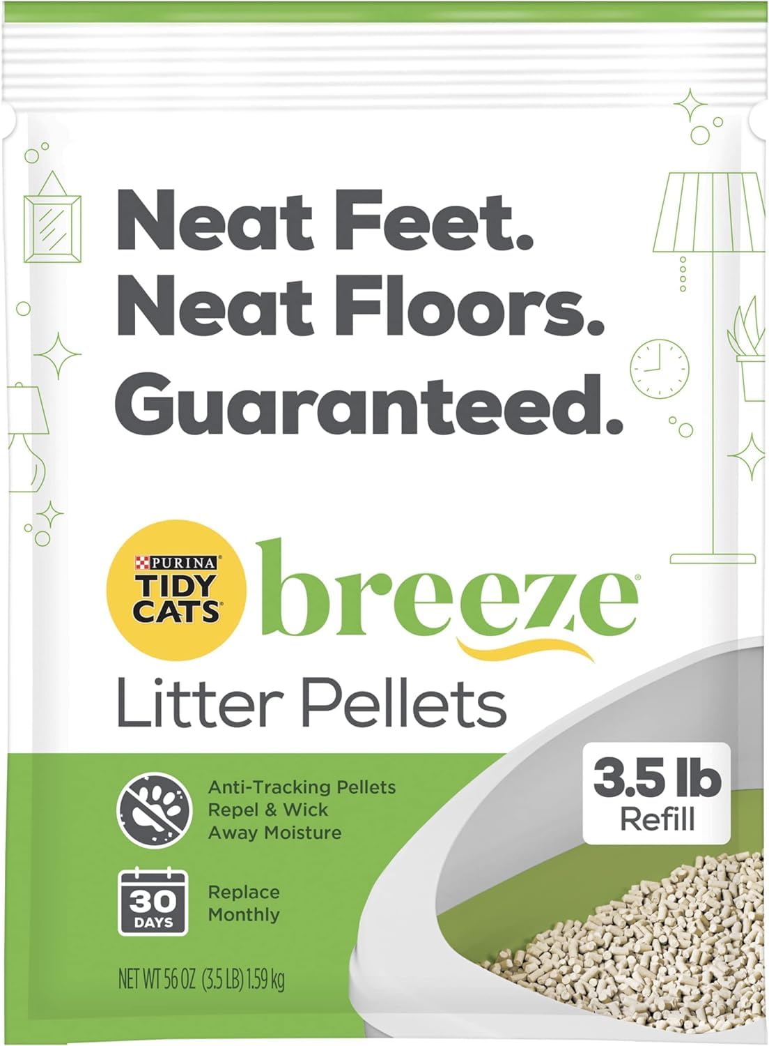 Purina Litter Breeze, sac de pellets pratique pour remplir rapidement la litière.