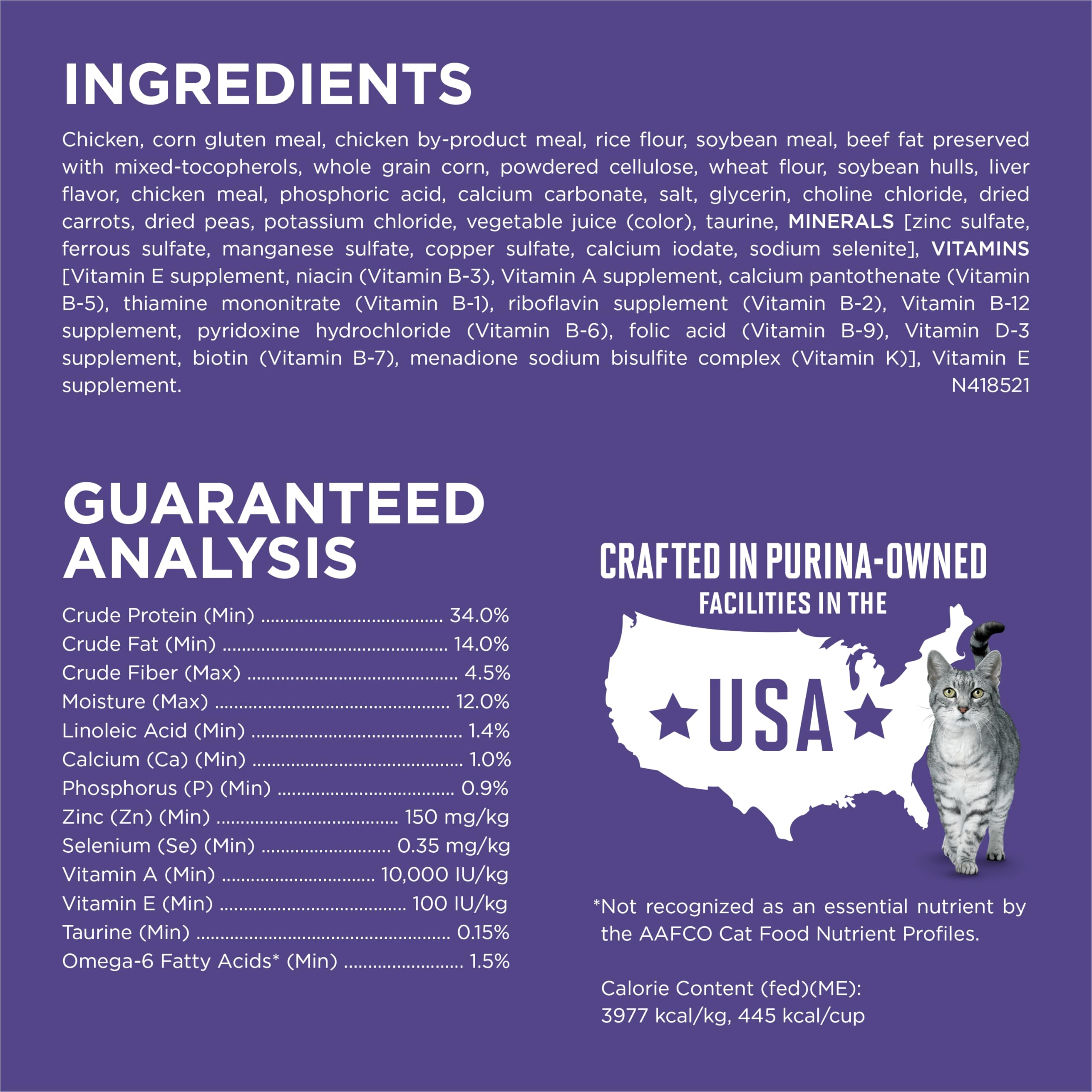 Purina ONE quatre antioxydants, soutien potentiel à l’immunité et à la vitalité.