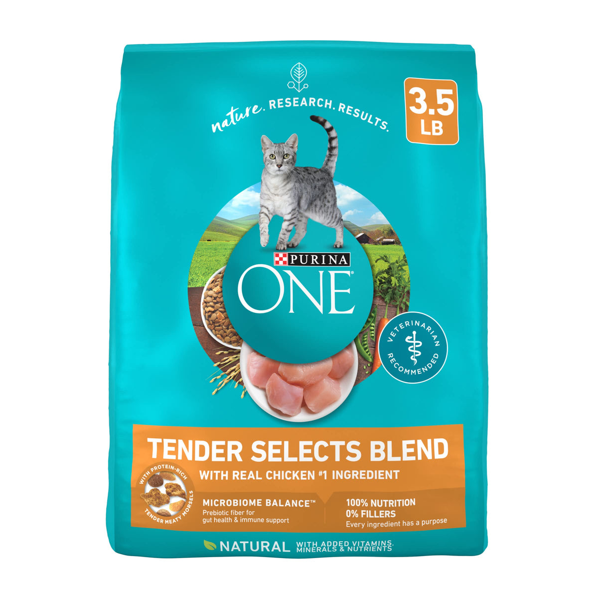 Purina ONE Sélection Tendres poulet, emballage clair et pratique pour le quotidien des chats