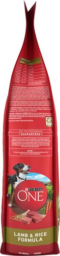 Purina One croquettes agneau et riz, peau et pelage nourris par des nutriments.