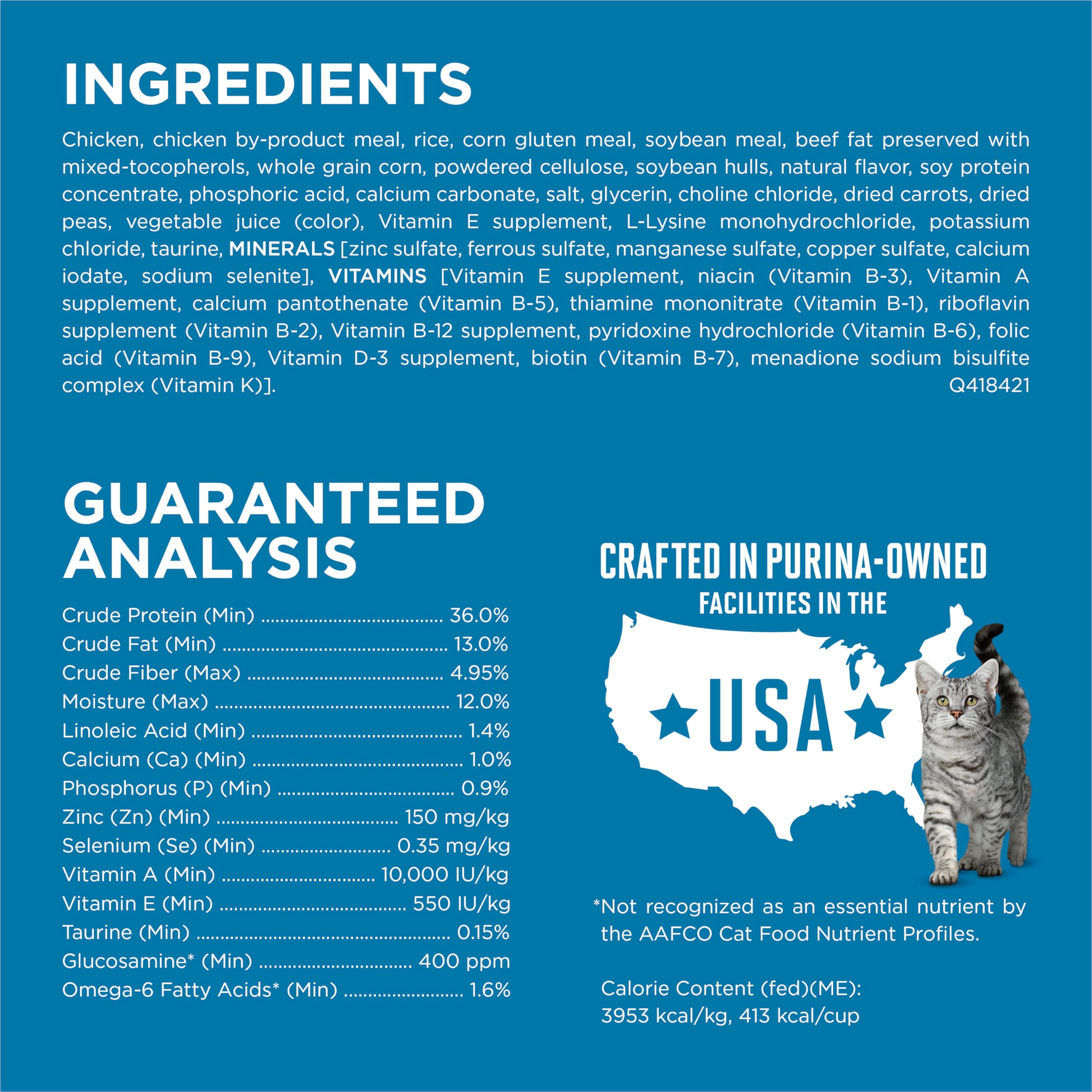 Purina ONE Chat Senior Indoor – zéro agent de remplissage et pas d'arômes artificiels