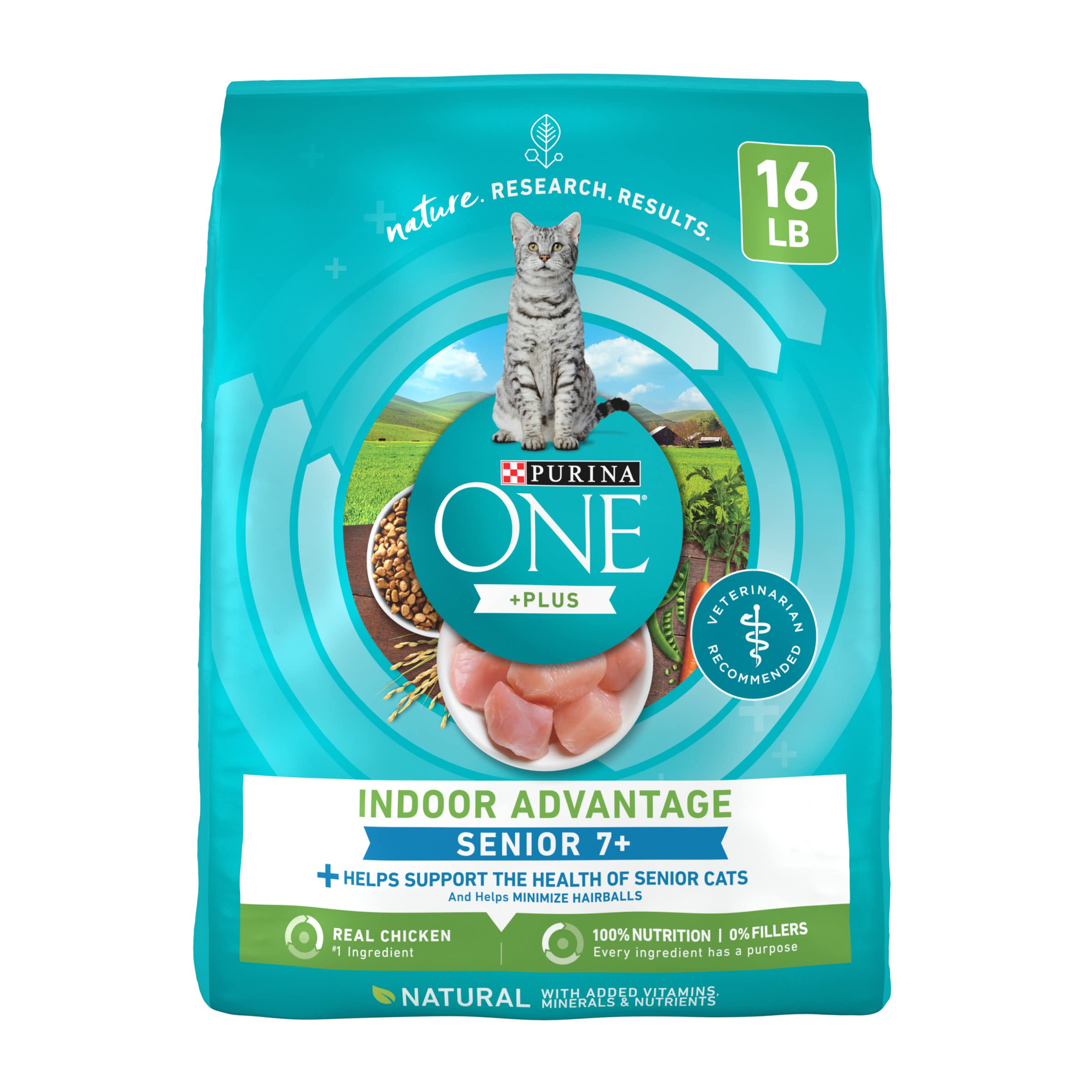 Purina ONE Chat Senior Indoor sac 16 lb – nourriture adaptée pour chat intérieur