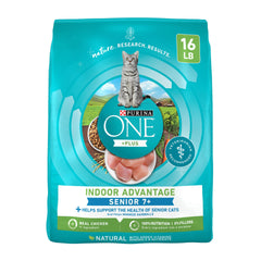 Purina ONE Chat Senior Indoor sac 16 lb – nourriture adaptée pour chat intérieur