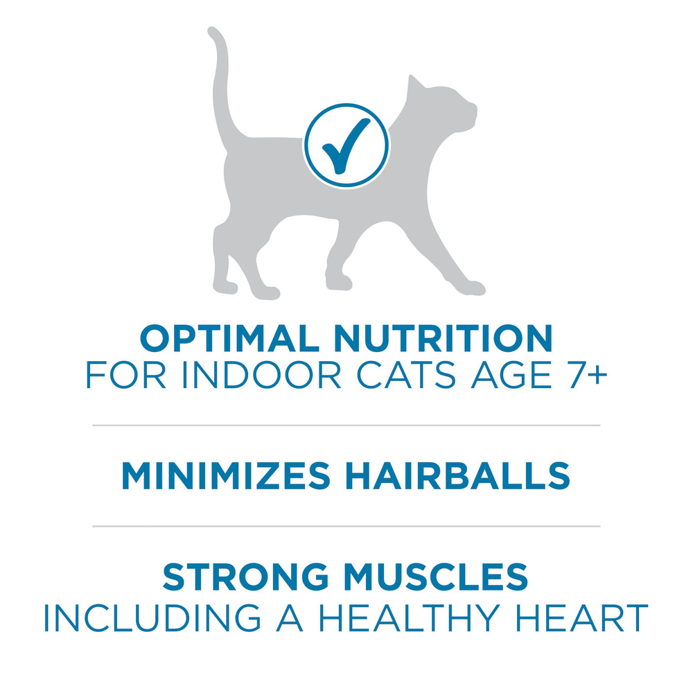 Chats seniors 7+ avec fibres naturelles soutenant le confort digestif