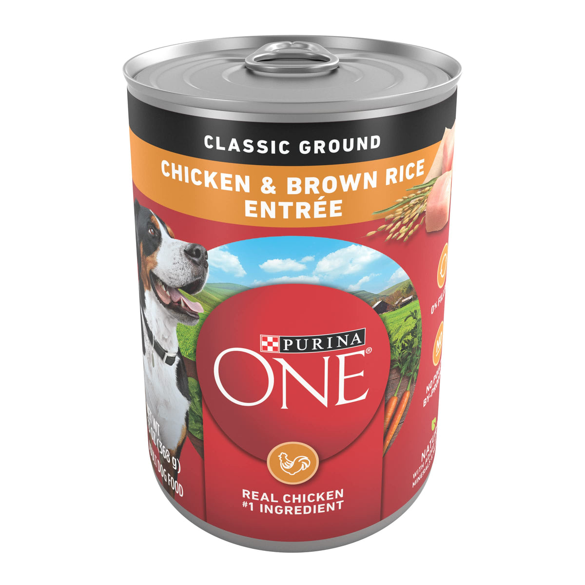 Purina One Classic image montrant premier ingrédient poulet pour muscles actifs.