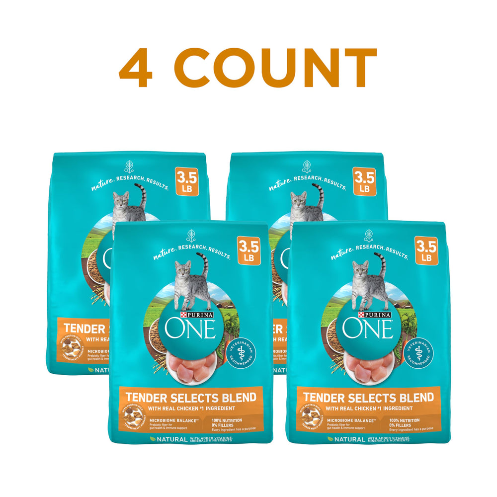 Purina ONE croquettes poulet, texture croustillante et appétence