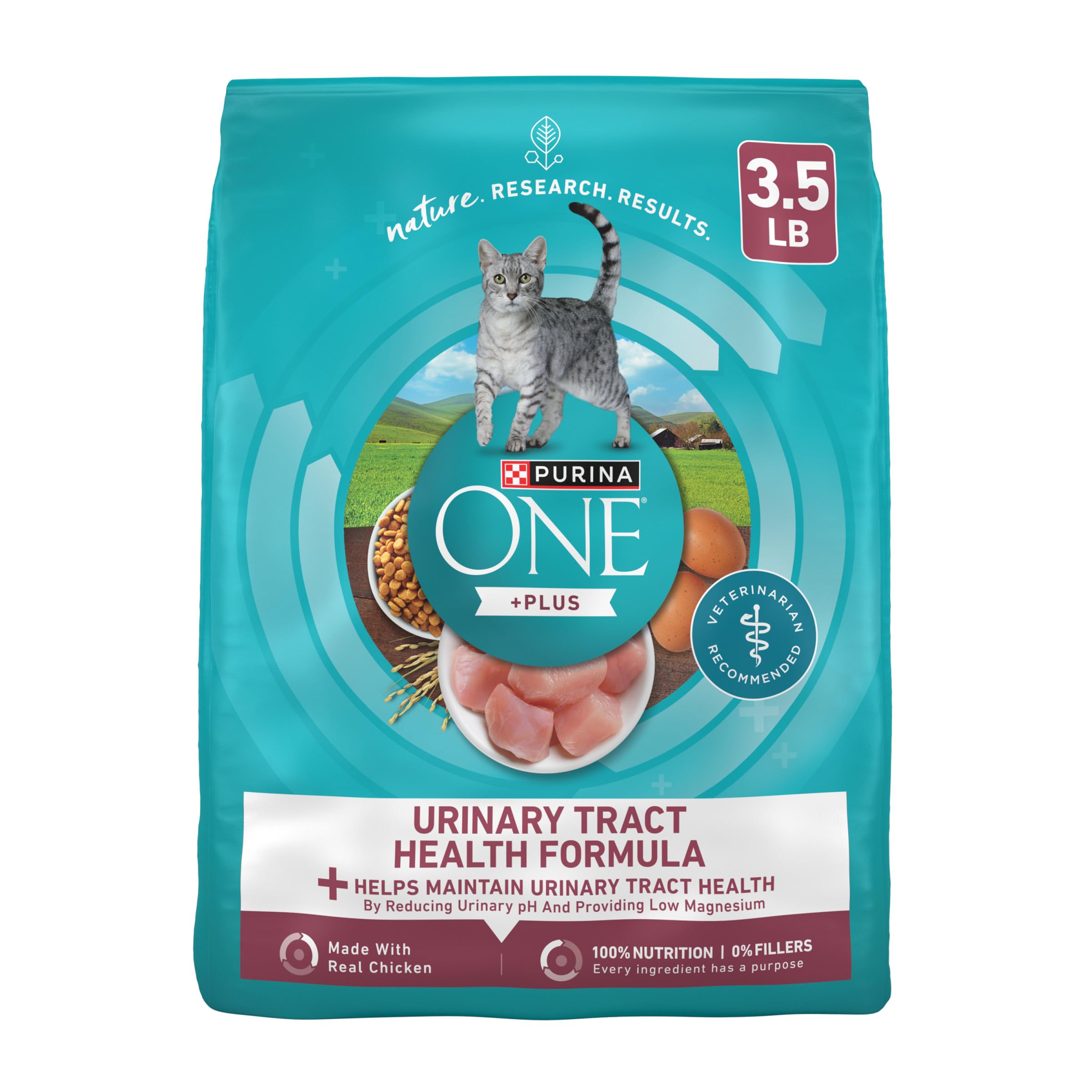 Croquettes Purina ONE haute-protéine pour chat, soutien possible des muscles.