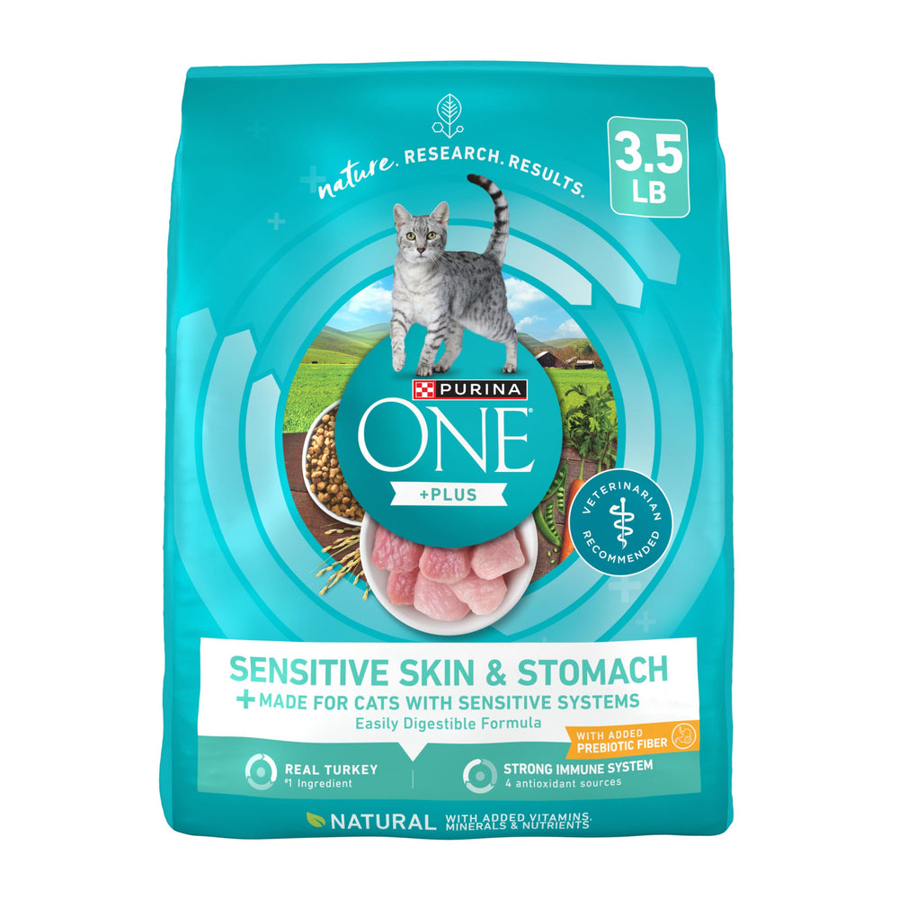Purina ONE: dinde premier ingrédient pour soutenir les muscles chez le chat adulte.