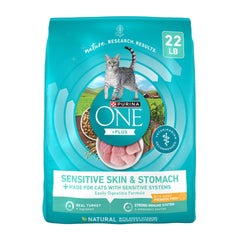 Purina ONE Estomac sensible – Dinde: premier ingrédient protéinique pour soutenir les muscles.