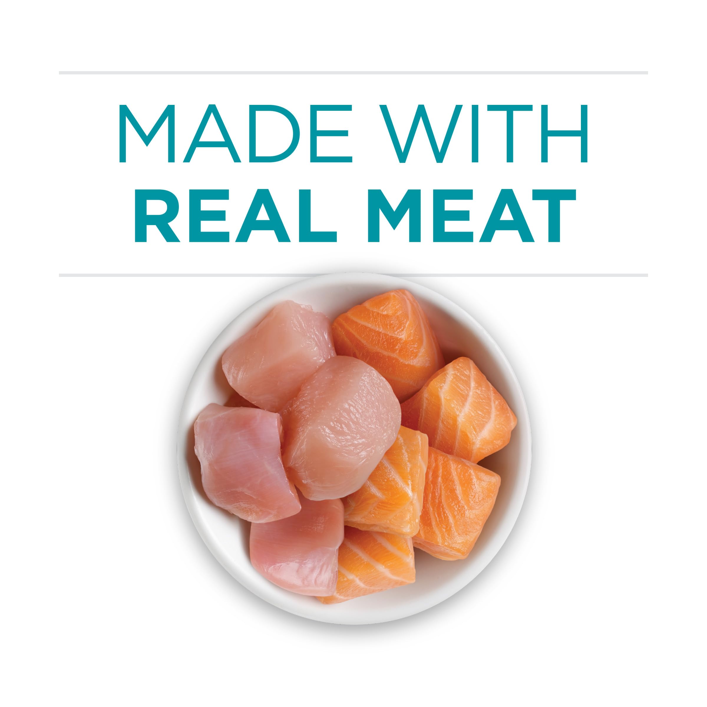 Purina ONE peau et poil sains grâce à cette alimentation humide.