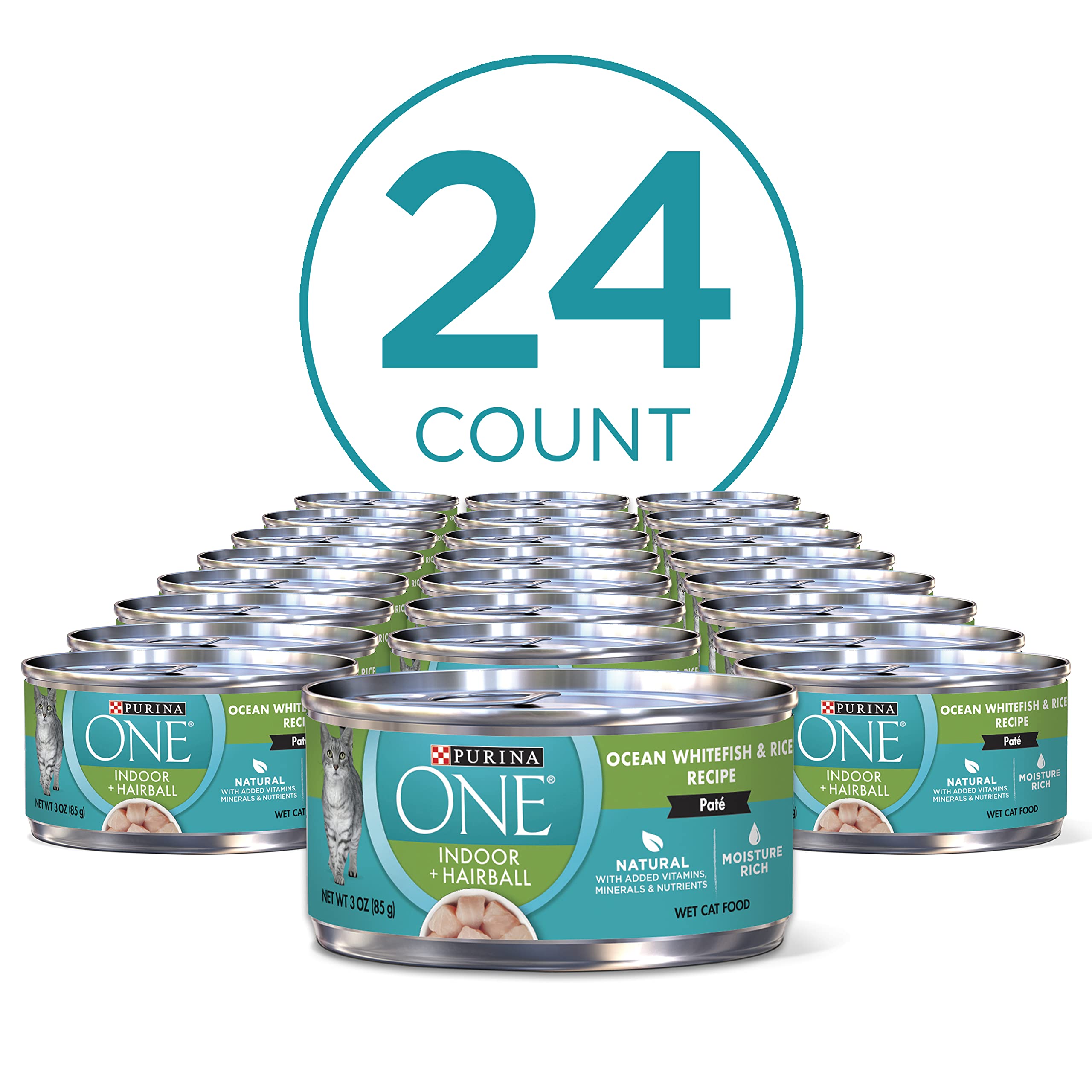 Purina ONE Indoor Advantage emballage pratique en boîtes de 3 oz.